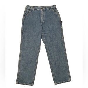 Carhartt Men's Relaxed Fit Cargo Carpenter Blue Jeans 36x32 Gorpcore Denim